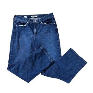 Levi's Classic Straight Jeans Women's Size 6 Dark Wash 27" Inseam Stretch